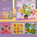 3-in-1 children magnetic fruit puzzle set for ages 0-3 with 37 colorful pieces - Fruit Theme [3-in-1 Magnetic Book]
