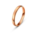 Bague minimaliste en acier inoxydable or rose de 2 mm pour un style quotidien chic. - Taille 6 / 3mm / Or rose