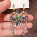 50# 925 Sterling Silver Earring Post - Bohemian Colorful Beaded