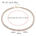 Dimensions du collier à perles tricolores montrant des perles de 6mm et sa longueur - Collier en Perles Tricolores