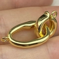 Chiusura per collana di perle fai-da-te in argento sterling S925 lucido color oro - Oro