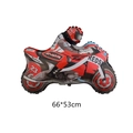 Palloncino in alluminio a forma di moto da corsa rossa e nera per feste a tema - Moto Rossa