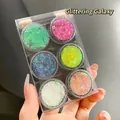 Sparkly glitter gel eye shadow set with six vibrant colors for stage makeup - Set 5# Brilliant Galaxy