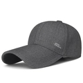 Dunkelgraue Sport-Baseballkappe mit langem Schirm und seitlichem S-Sport-Aufdruck - Verstellbar / Dunkelgrau