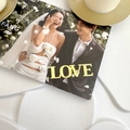 Mirror gold LOVE acrylic cupcake topper for Valentine's Day party decorations - Mirror Finish Love