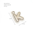 Polished 304 stainless steel letter K alphabet pendant for custom jewelry making - Letter K / Steel