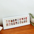 White minimalist multi-aperture 18-opening photo frame for kids' growth milestones - Single Row 10 Openings (2.5*3.5cm) / White
