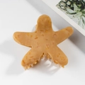 Starfish hair claw clip with amber acetate texture and golden brown marble pattern - L / Milk Coffee