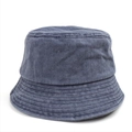 Detalle del sombrero de pescador en mezclilla azul oscuro con costuras múltiples en el ala - M (56-58cm) / Azul Marino