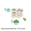 Silikonform Grasmuster für Fondant und Schokolade Kuchendekoration mit Größenangaben - 2# Grasbüschel / Grau
