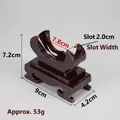 Dark brown acrylic display stand for bracelets and jade bangles with wave base - New Injection Molded Bracelet Stand (Slot Width 2.0cm)