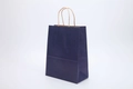 Dark blue kraft paper gift bag with twisted handles and reinforced square bottom structure - Medium Vertical 21*11*27cm / Dark Blue
