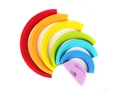 7-piece colorful wooden rainbow arch blocks for early childhood learning and play - 7-Piece Set / Small 7-Arc Rainbow (Branded)