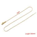 Golden titanium steel snake chain 45cm adjustable necklace with 1mm width - Round Snake Chain (45cm/0.9mm) / 1 Piece / Gold