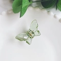 Molla per capelli a farfalla verde chiaro trasparente in acrilico dallo stile sognante - 4.5CM / Verde Erba Chiaro
