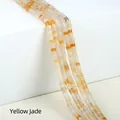 2x4mm yellow jade natural stone flat rondelle spacer beads for DIY jewelry making - 2x4mm Spacer Beads (Approx. 150 Beads/Strand) / Light Topaz Jade