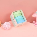 Macaron green and blue solid color washi tape set in a 5-roll variety pack box - Macaron Solid Color [4] 5 Rolls