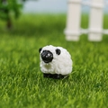 Miniature white sheep figurine with black head for DIY moss landscape decor - Miniature White Sheep (No.1)