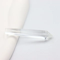 Polished transparent clear quartz crystal hexagonal prism pendant with sharp single point - Clear Quartz / 10*50mm