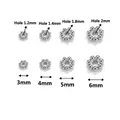 Stainless steel flower spacer beads in silver finish for DIY jewelry making - Original Stainless Steel