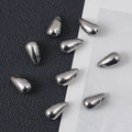 Otto ciondoli a goccia in acciaio inossidabile argento per gioielli fai da te - 6mm di spessore*12mm di lunghezza*2mm di foro / Color Acciaio