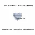 Moule coeur en silicone bleu pour résine 5x3,5cm pour création de bijoux artisanaux - Petite Planche à Presser l'Argile en Coeur 5*3.5