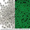 4x7mm acrylic glowing number beads with flat round design for DIY jewelry making - 4x7mm (100 Pcs/Pack) / Luminous Transparent White & Black Number Beads
