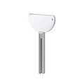 Manual zinc alloy toothpaste squeezer tool in silver finish with ergonomic handle - Style A / Silver