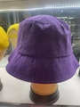 Adjustable purple corduroy bucket hat in a retro vintage style for women - Adjustable / Purple
