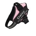 Pink reflective dog harness with adjustable straps and breathable mesh for small pets - Pink