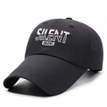 Casquette de baseball noire à séchage rapide avec broderie 3D blanche sur fond blanc - Noir
