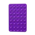 Purple silicone suction cup mount with 40 grippy pads for mobile phone attachment - Double-Sided Style (80-Suction Cup) / Purple