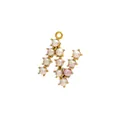 Letter N pearl pendant with pink pearl accent and golden plating for DIY jewelry - Letter N - Pink