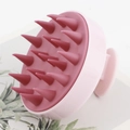 Brosse de massage du cuir chevelu en silicone rose ergonomique à 19 poils souples - Rose Lisse (19 Dents)