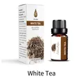 White Tea essential oil 10ml variant in amber glass bottle and white gift box packaging - White Tea