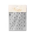 Silver laser nail art stickers featuring four-point star patterns model number 838 - To838 / Silver