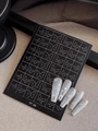 Minimalist white butterfly line art nail stickers YT49 for professional salon manicure - Butterfly Style (YT49)