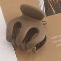 Close-up of a matte coffee brown hair claw clip on a stylish fashion magazine background - 8# Matte Coffee