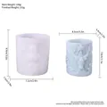 Gnome relief cylindrical silicone mold for DIY Christmas scented candles and ornaments - Christmas Reindeer Pillar lz-127