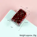 Realistic red bean popsicle keychain charm in clear resin 6.5cm x 3cm accessory - Red Bean Heart