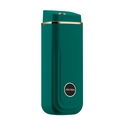 Smart USB aroma diffuser in forest green matte finish with rose gold metal ring accent - Swedish Green + Essential Oil