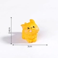 Miniature yellow kitten figurine for DIY moss micro landscape decoration 2.4cm by 3cm - Yellow Looking Up