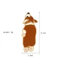 Cute corgi dog enamel pin in yellow and white zinc alloy for backpacks and hats - Corgi