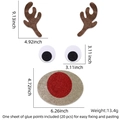 Set decorazione renna di Natale fai-da-te con corna glitterate e naso con misure - Testa di Renna