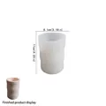 Bamboo-textured cylinder resin silicone mold with finished product and 11cm height size - Large Bamboo Shape