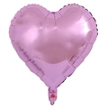 Pink heart-shaped 18 inch foil balloon with metallic finish for wedding and party - 18 Inch / Pearl Purple