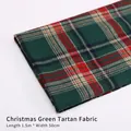 Christmas green plaid fabric roll for flower wrapping 1.5m x 50cm decorative textile - 150*50cm / British Plaid Flannel [Green]