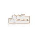 Épingle en émail structure moléculaire de dopamine dorée et blanche pour passionnés - Dopamine-Blanc