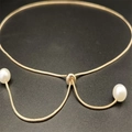 Collana Di Perle Con Coulisse Regolabile Oro
