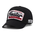 Broderie détaillée 1932 sur casquette de baseball noire vintage avec écussons 3D - Noir